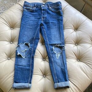 Topman Distressed Stretch Skinny  Jeans